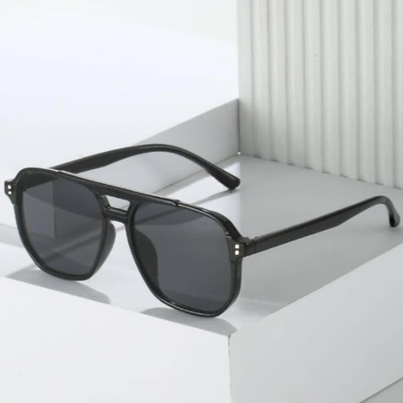 Spykay™ SG60738 Double Bridges Square Frame Classic Sunglasses