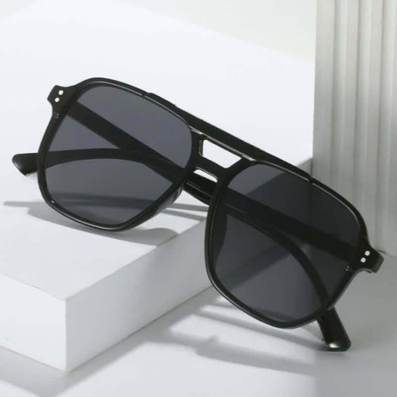 Spykay™ SG60738 Double Bridges Square Frame Classic Sunglasses