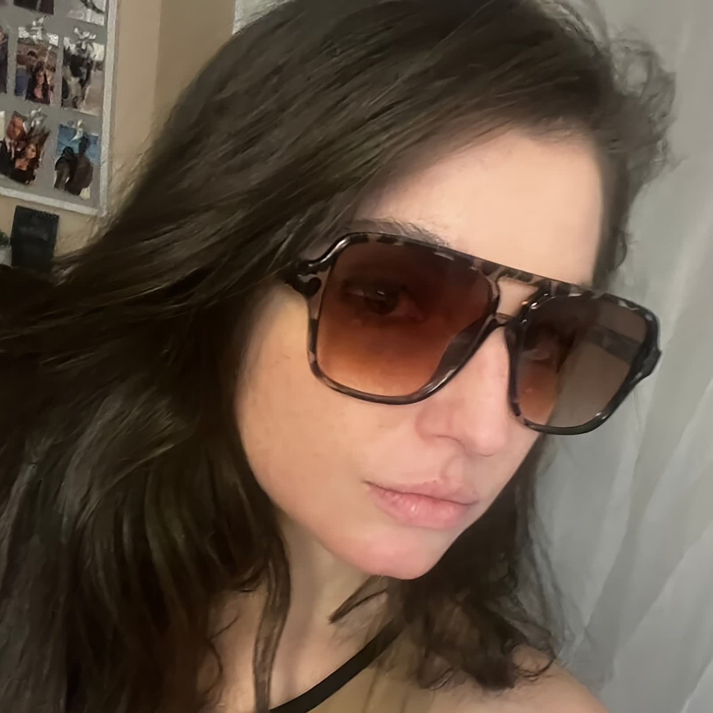 Spykay™ SG60738 Double Bridges Square Frame Classic Sunglasses