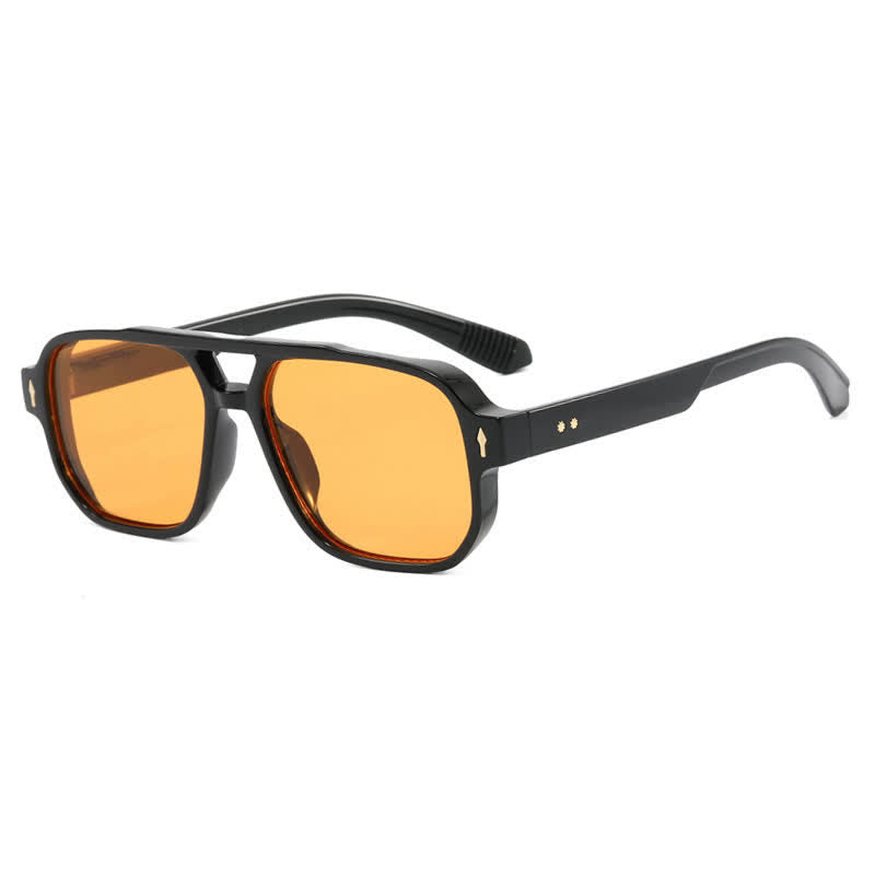 Spykay™ SG60754 Geometric Frame Double Bridges Vintage Sunglasses