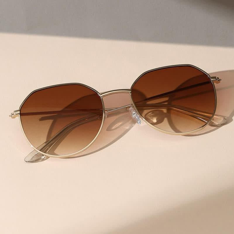 Spykay™ SG60749 Round Frame Metal Temples Vintage Sunglasses