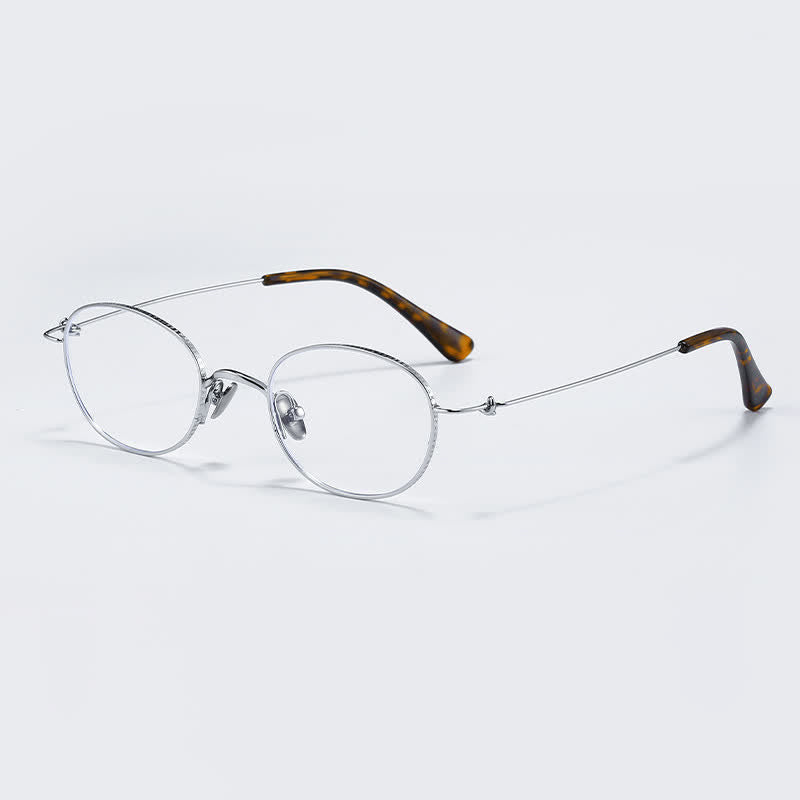 Spykay™ EG26696 Titanium Oval Frame Anti-blue Light Lightweight Glasses