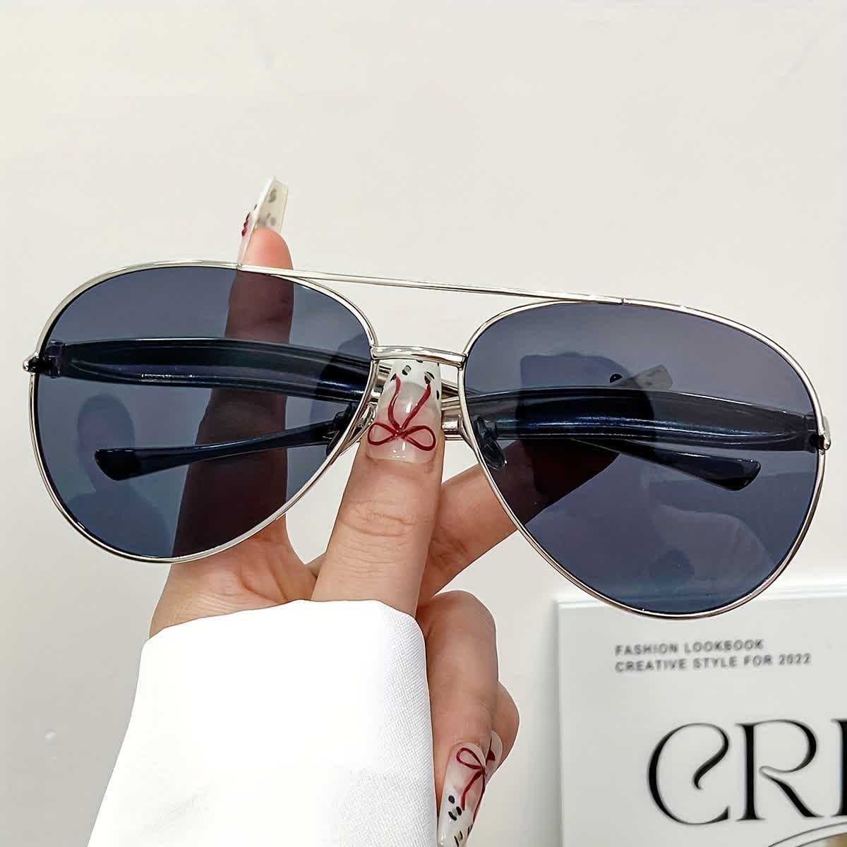 Spykay™ SG60665 Vintage Double Bridges Aviator Frame Sunglasses
