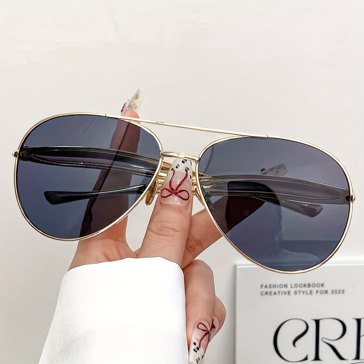 Spykay™ SG60665 Vintage Double Bridges Aviator Frame Sunglasses