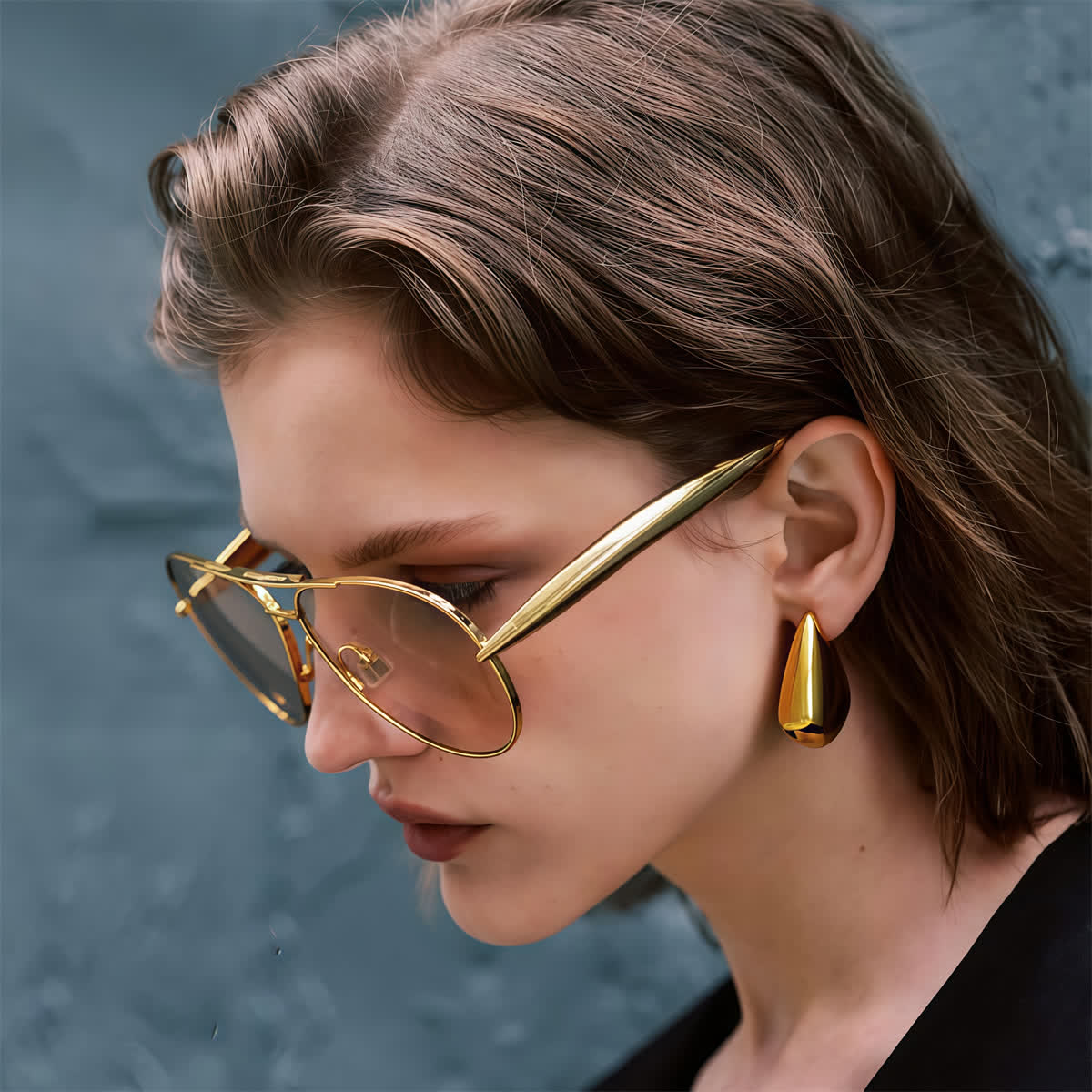 Spykay™ SG60665 Vintage Double Bridges Aviator Frame Sunglasses