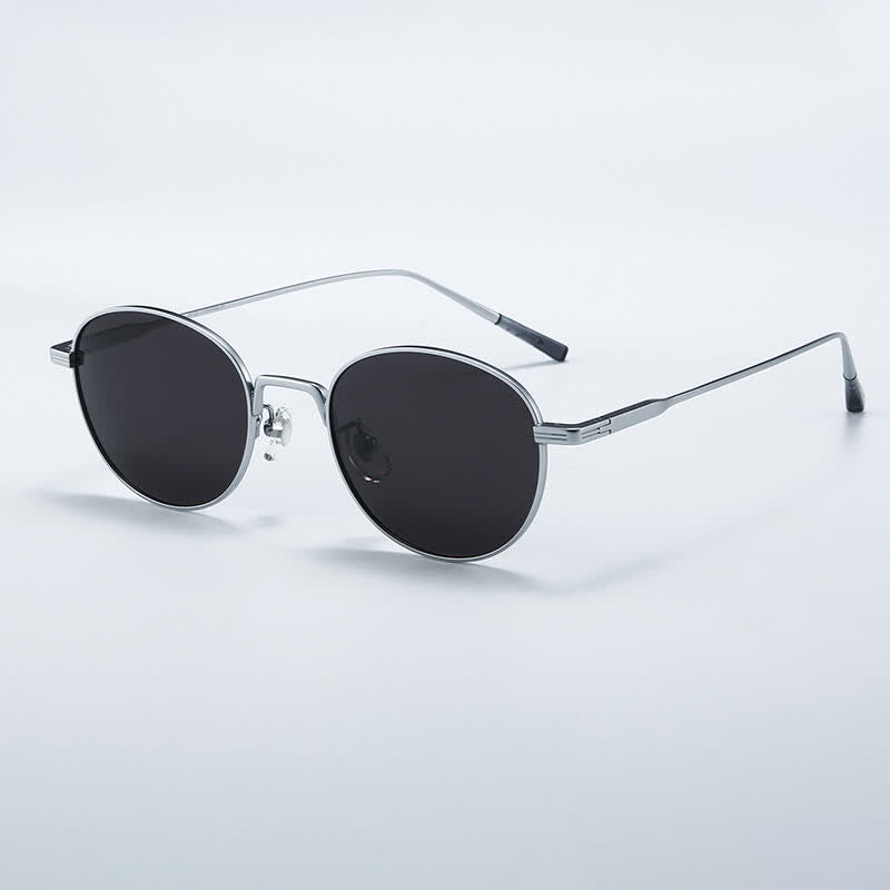 Spykay™ SG60789 Calssic Round Titanium Frame Polarized Sunglasses