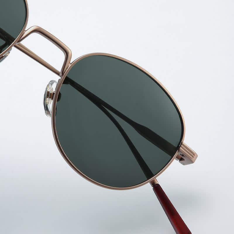 Spykay™ SG60789 Calssic Round Titanium Frame Polarized Sunglasses