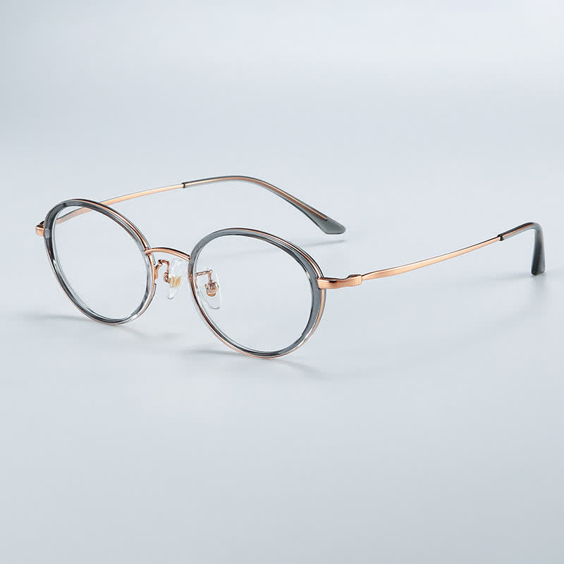 Spykay™ EG26720 Titanium Round Frame Anti-blue Light Hipster Glasses