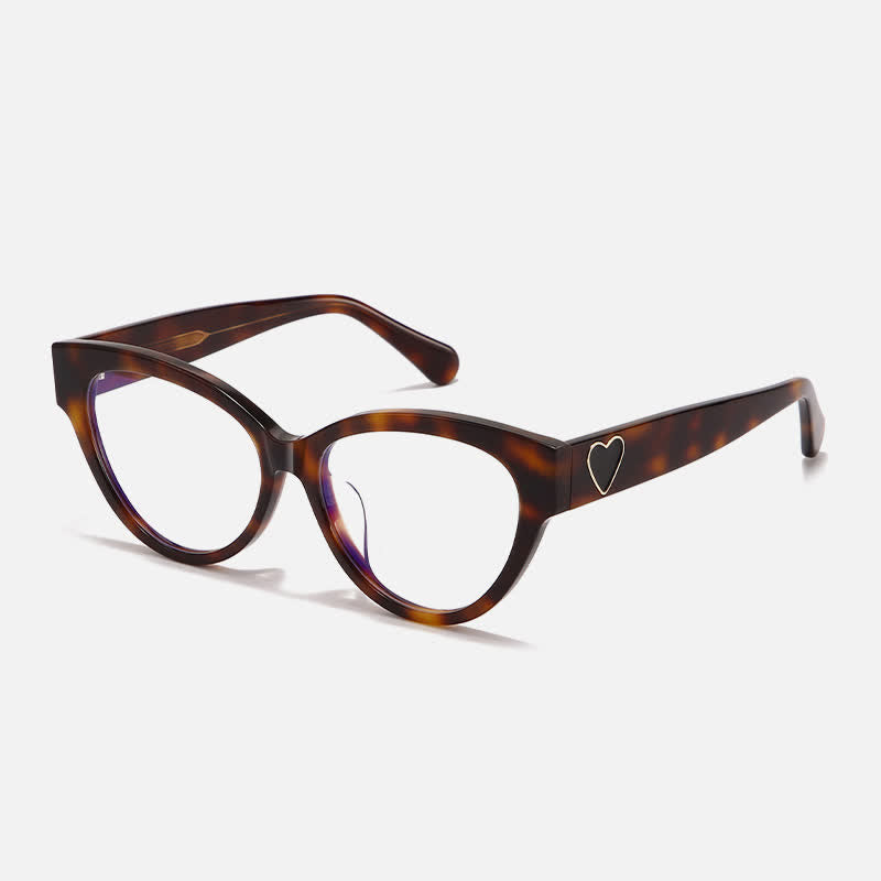 Spykay™ EG26724 Hipster Heart Temples Cat-Eye Anti-blue Light Glasses