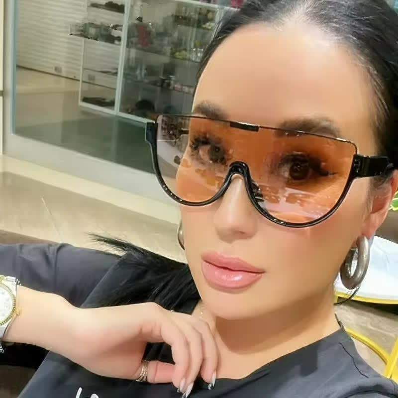 Spykay™ SG60679 Oversized Frame Semi-Rimless Aviator Sunglasses