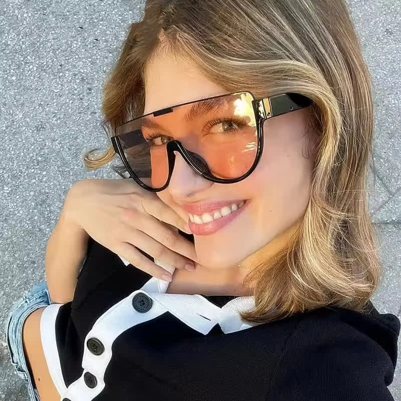 Spykay™ SG60679 Oversized Frame Semi-Rimless Aviator Sunglasses