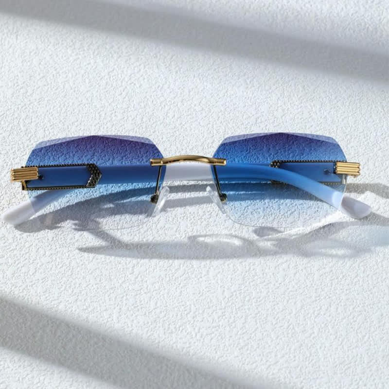 Spykay™ SG60746 Rimless Geometric Frame Tinted Sunglasses