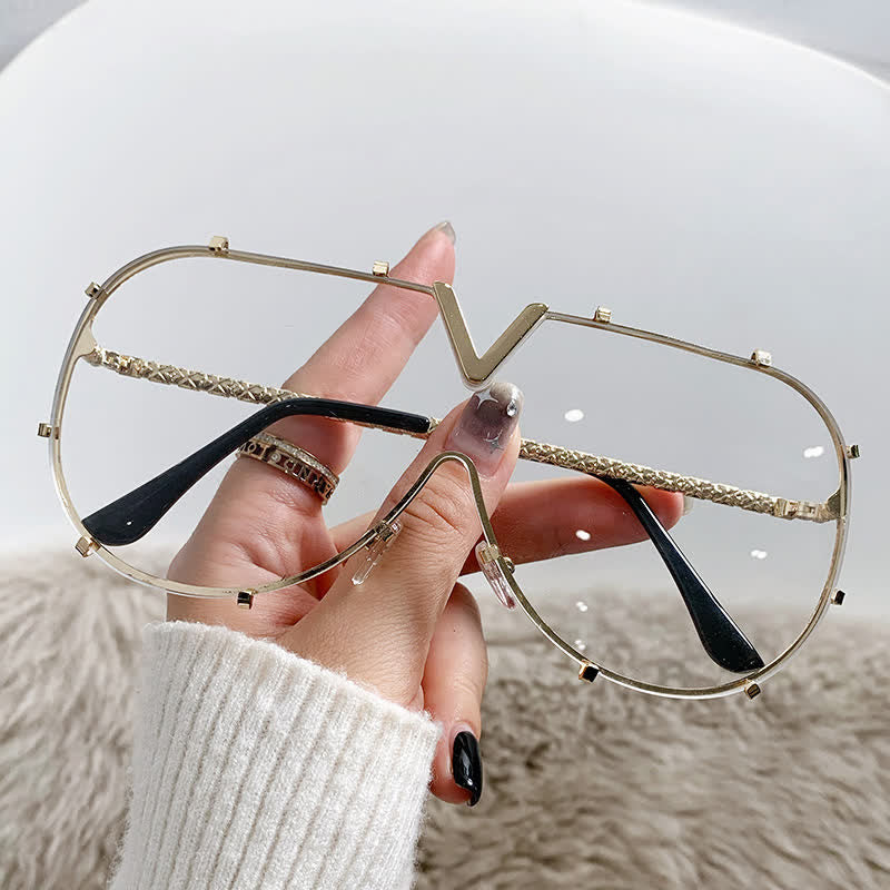 Spykay™ EG26757 'V' Design Oversized Frame Hipster Aviator Glasses