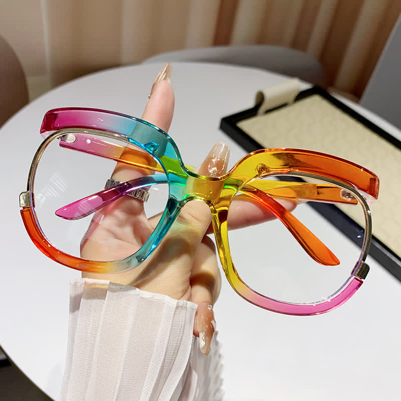 Spykay™ EG26670 Anti-blue Light Round Frames Owl Oversized Eyeglasses