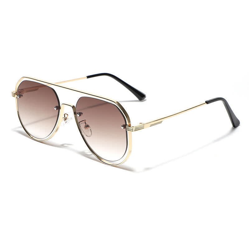 Spykay™ SG60848 Vintage Double Bridges Hollow-out Aviator Sunglasses