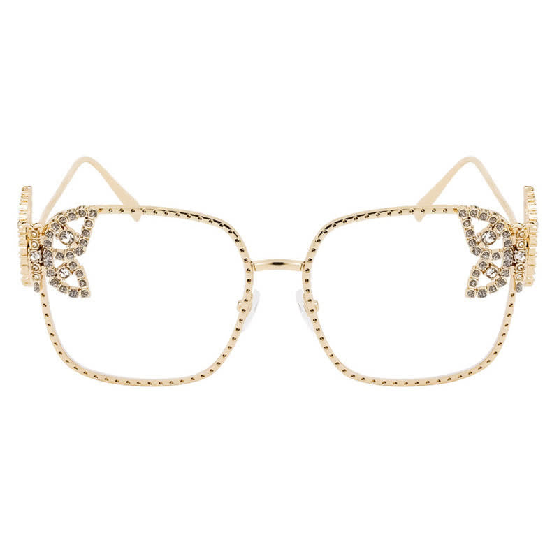 Spykay™ EG26760 Square Frame Butterfly Decor Oversized Eyeglasses