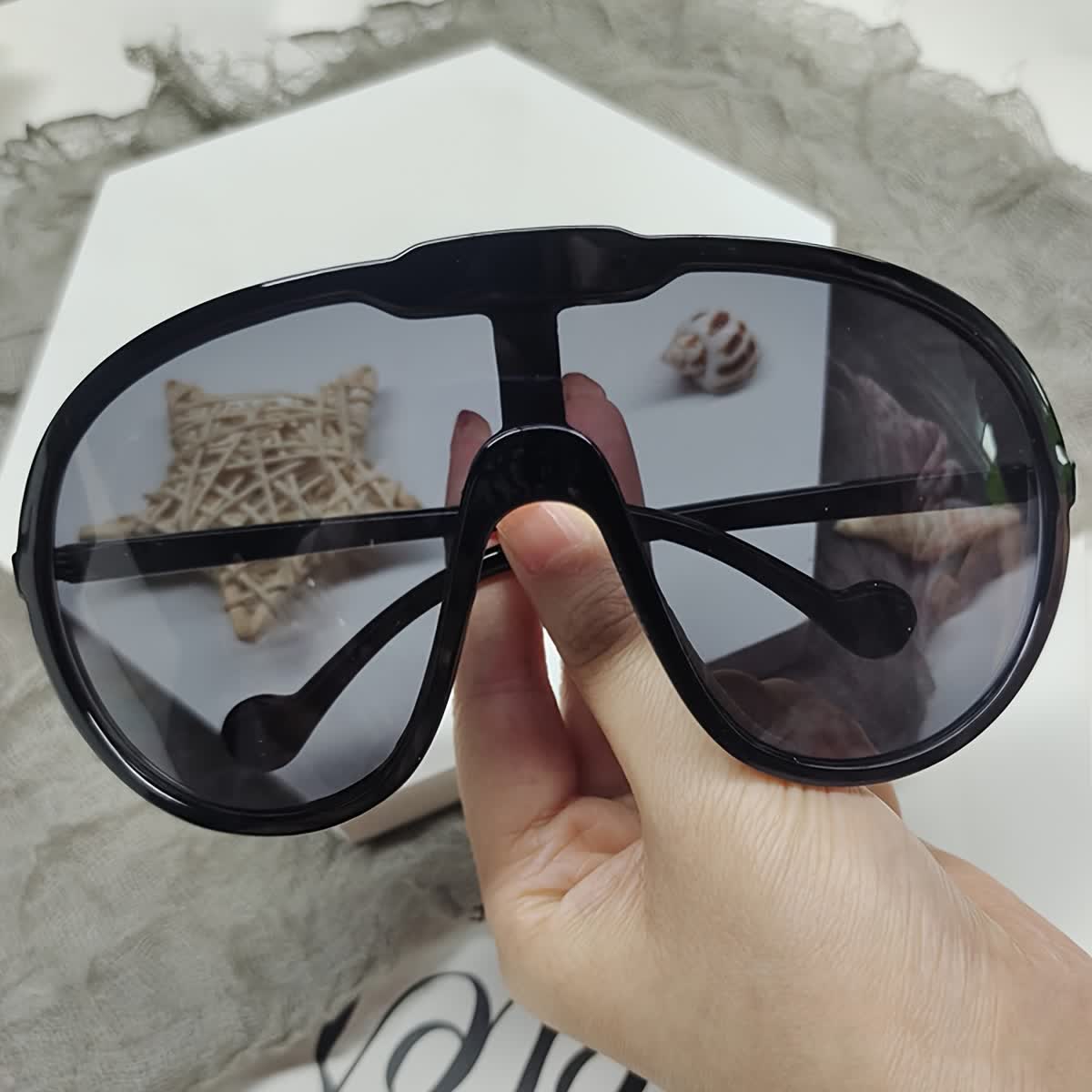 Spykay™ SG60729 One Piece Oversized Aviator Sunglasses