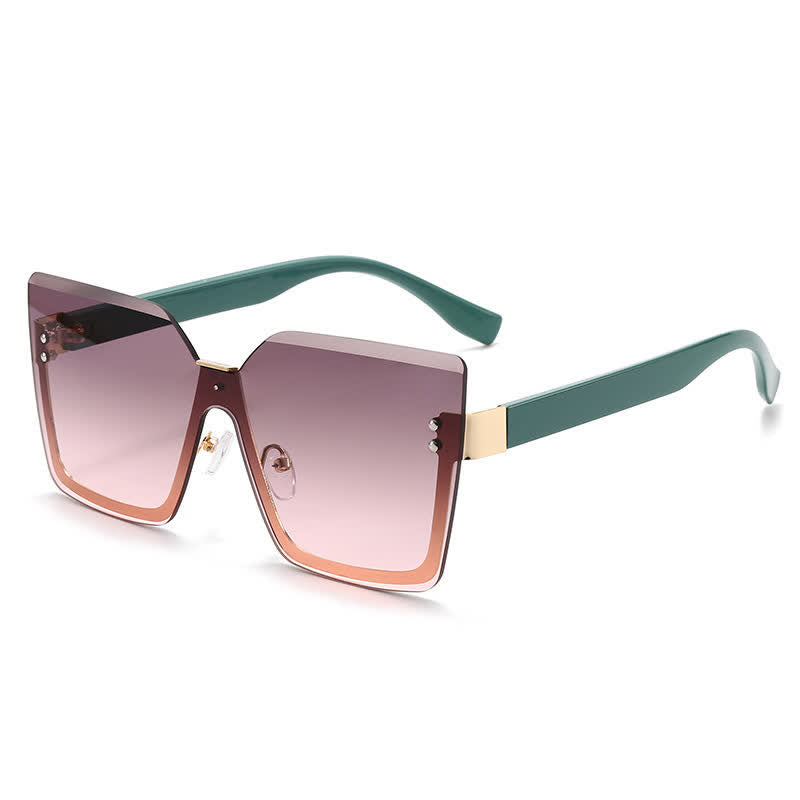 Spykay™ SG60862 Unisex Square Rimless Oversized Sunglasses