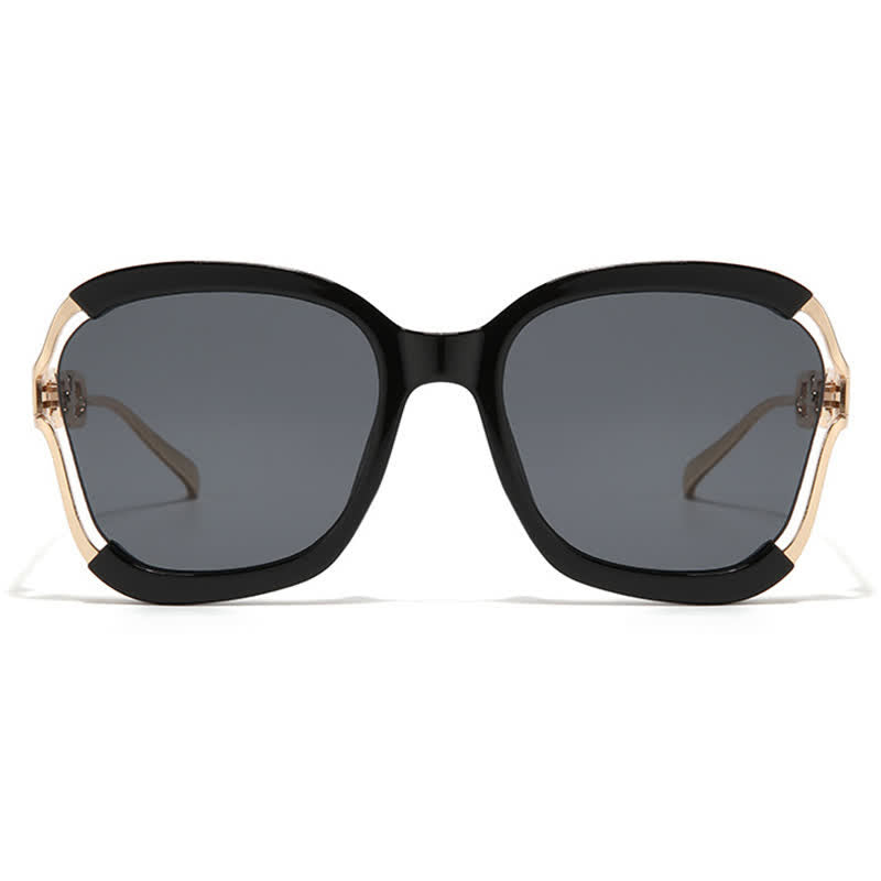 Spykay™ SG60860 Fashion Square Chain Temples Oversized Sunglasses