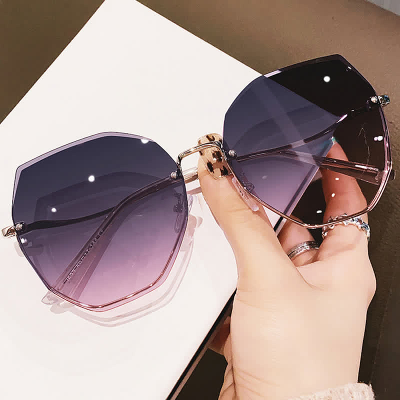 Spykay™ SG60900 Geometric Rimless Tinted Sunglasses