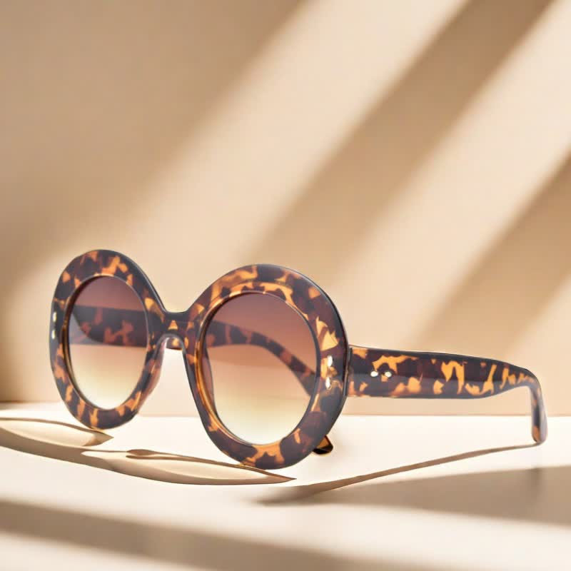 Spykay™ SG60923 Simple Oversized Round Frame Trendy Sunglasses