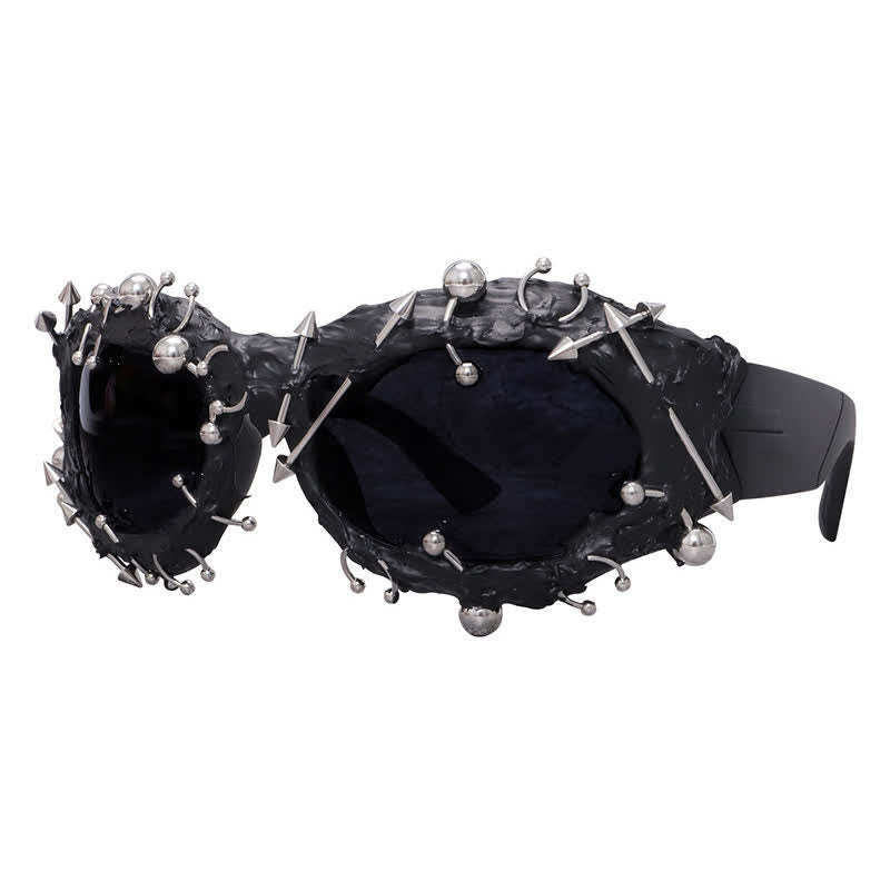 Spykay™ SG60924 CyberPunk Style Irregular Shaped Rivet Decor Sunglasses for Party