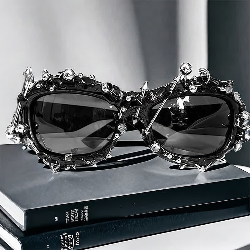 Spykay™ SG60924 CyberPunk Style Irregular Shaped Rivet Decor Sunglasses for Party