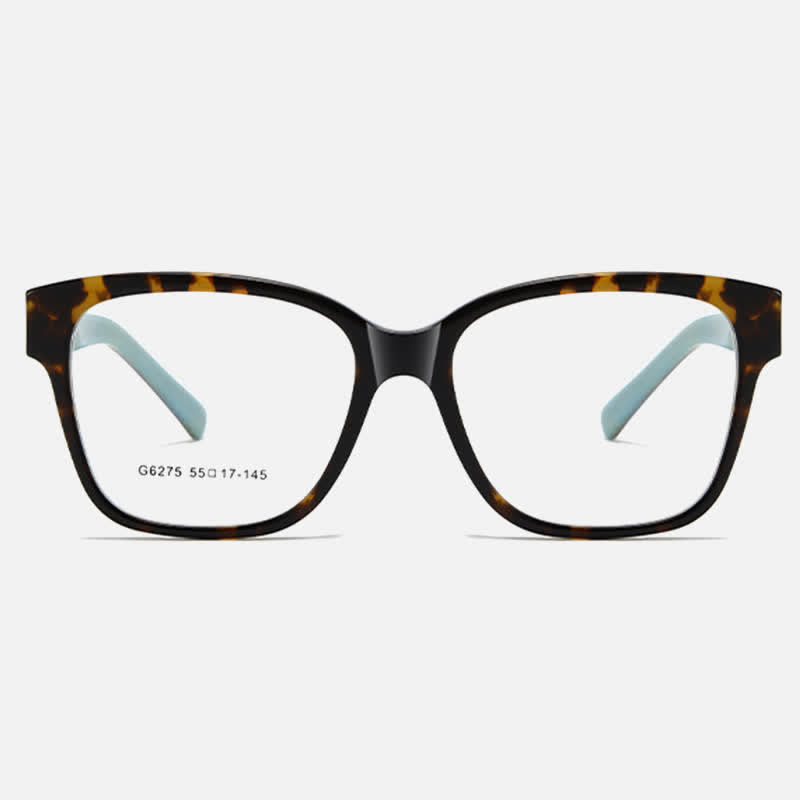 Spykay™ EG26788 Tortoise Shell Pattern Square Frame Anti-blue Light Classic Glasses