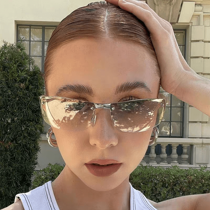Spykay™ SG1009 Y2K Rectangle Frame Crystal Fashion Sunglasses