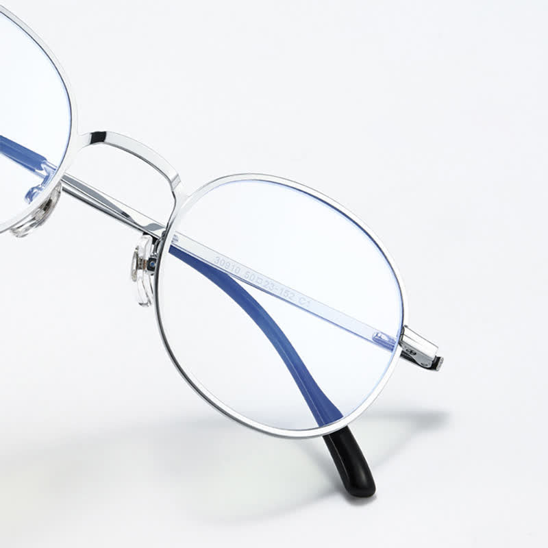 Spykay™ EG26804 Lightweight Retro Round Titanium Frame Anti-blue Light Glasses