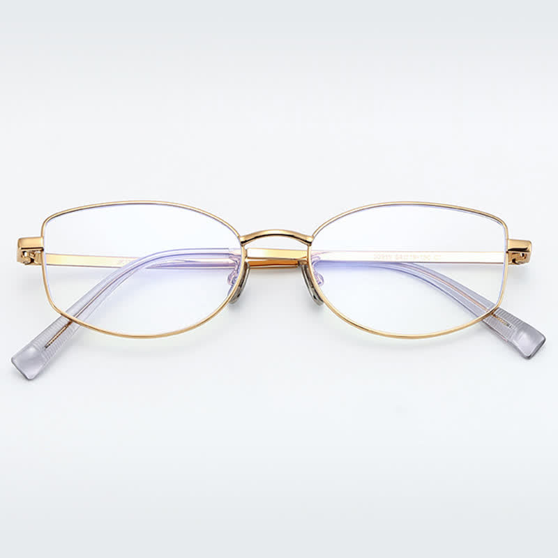 Spykay™ EG26806 Lightweight Vintage Oval Titanium Frame Anti-blue Light Glasses