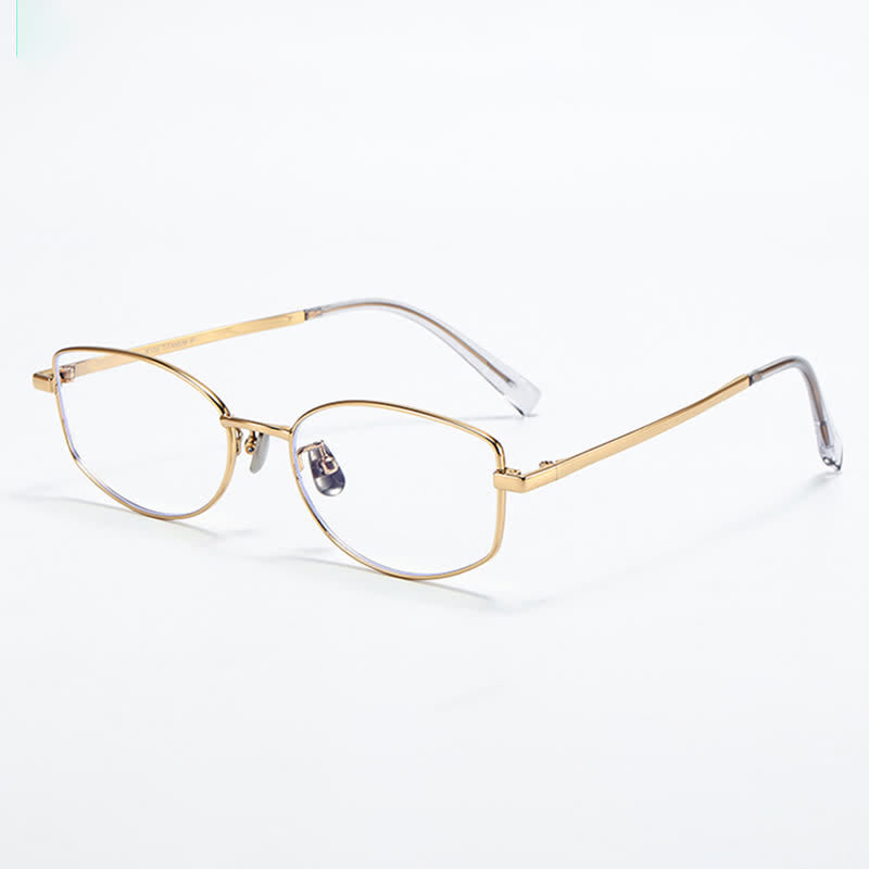 Spykay™ EG26806 Lightweight Vintage Oval Titanium Frame Anti-blue Light Glasses