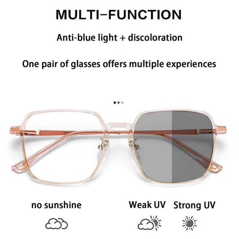 Spykay™ SG60934 Square Oversized Frame Hipster Photochromic Sunglasses