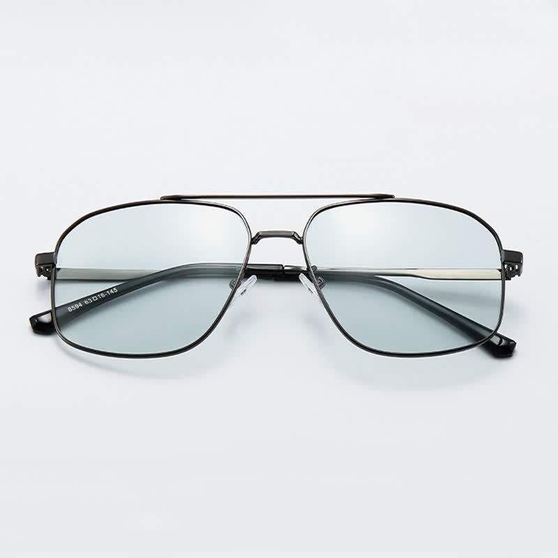 Spykay™ SG60937 Double Bridges Polarized Photochromic Aviator Sunglasses for Driving