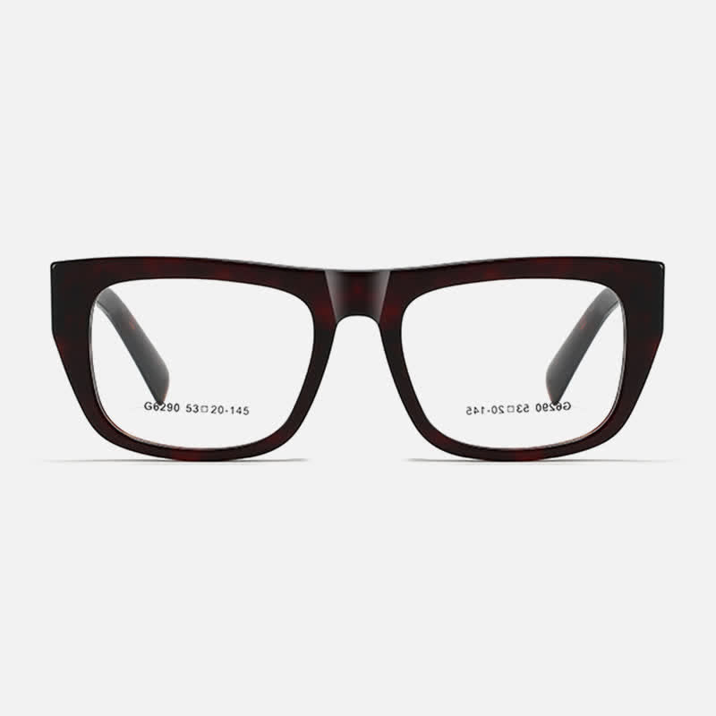 Spykay™ EG26818 Tortoise Shell Pattern Flat Top Square Frame Anti-blue Light Glasses