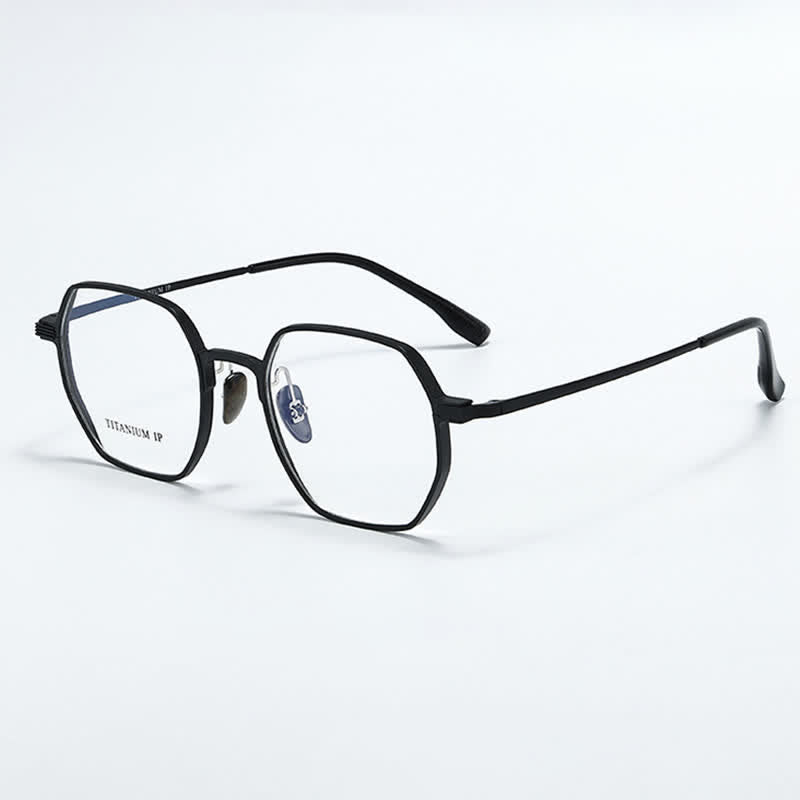 Spykay™ EG26822 Lightweight Titanium Geometric Frame Anti-blue Light Glasses
