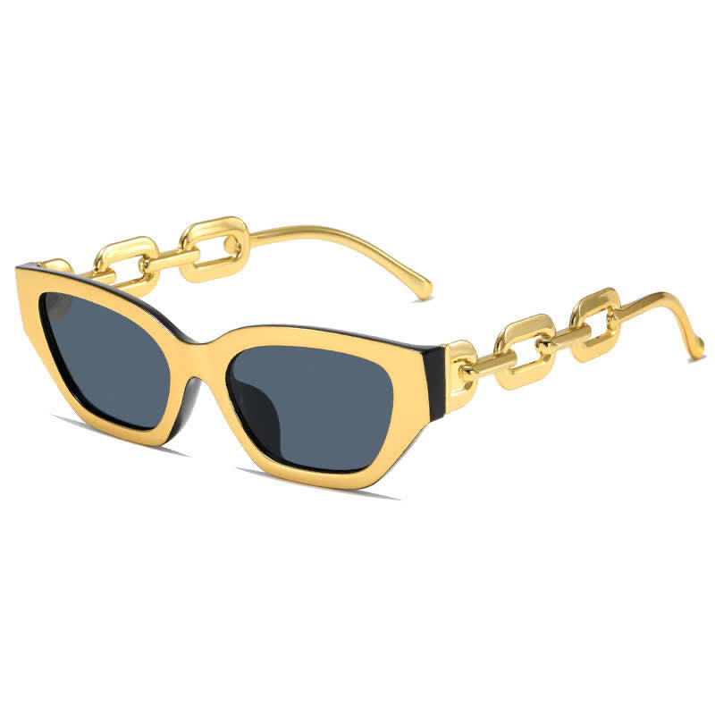 Spykay™ SG60953 Retro Cat-Eye Chain Temples Trendy Sunglasses