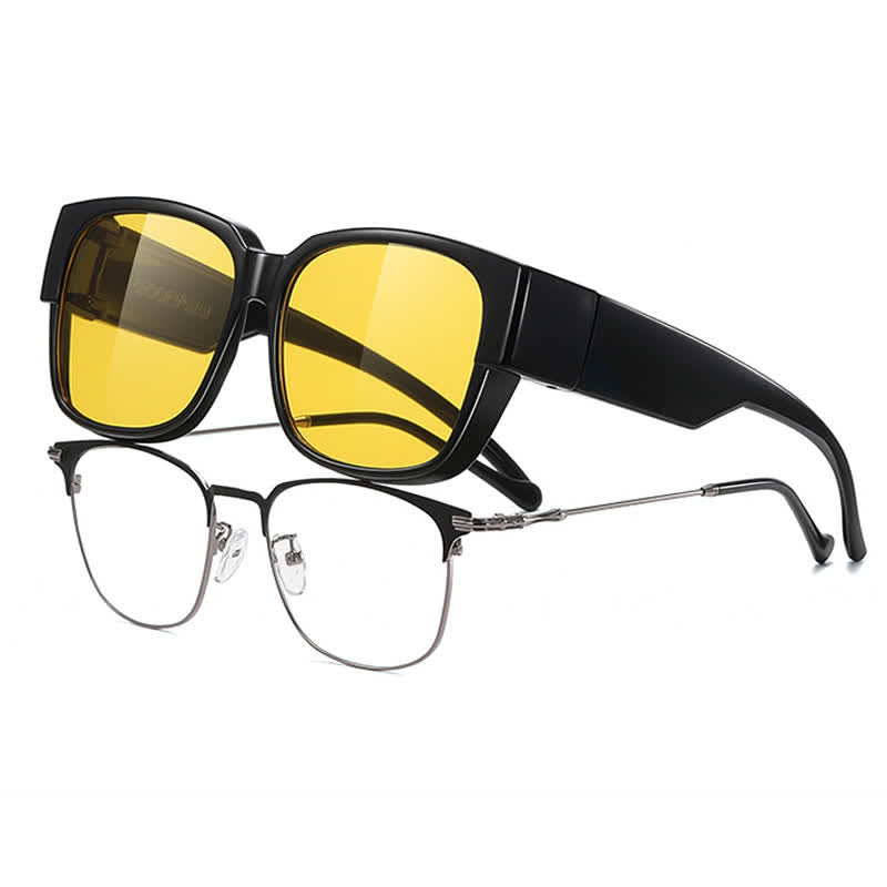 Spykay™ SG60957 Fit Over Glasses Square Frame Polarized Sunglasses for Women Men