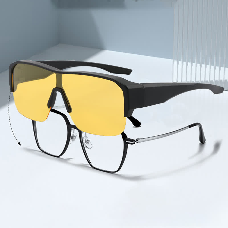 Spykay™ SG60959 Fit Over Glasses Semi-Rimless Polarized Sunglasses for Sports&Driving