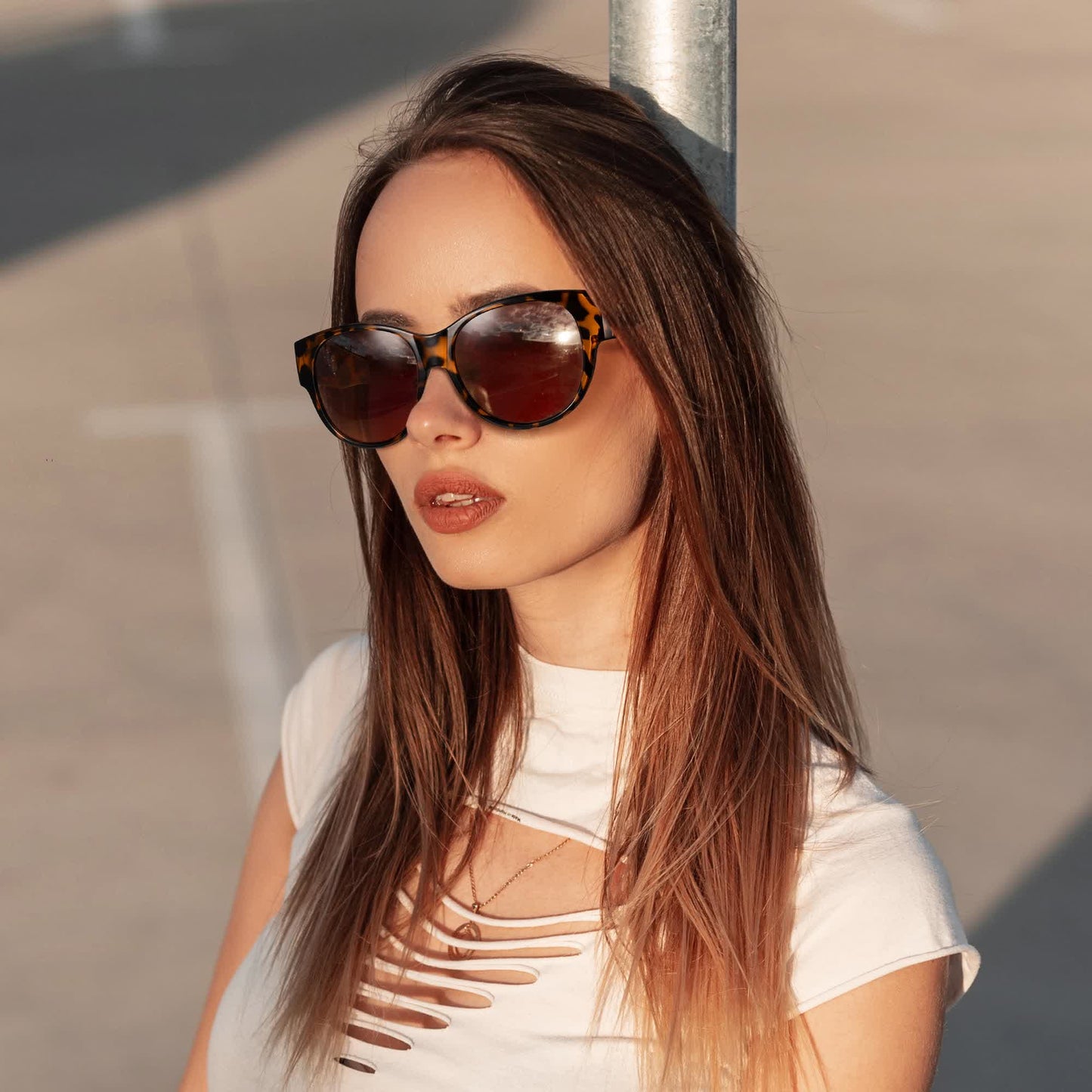 Spykay™ SG60901 Polarized Round Frame Driving Sunglasses Fit Over Glasses for Women Men
