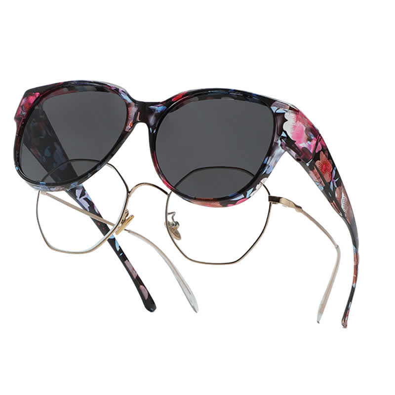 Spykay™ SG60958 Fit Over Glasses Floral Frame Polarized Sunglasses for Driving