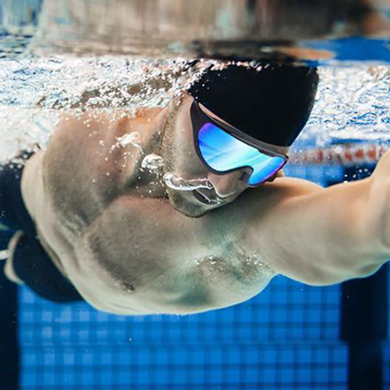 Spykay™ SG60964 Unisex Large Frame Swim Goggles with Nose Cover,Earplugs And Case