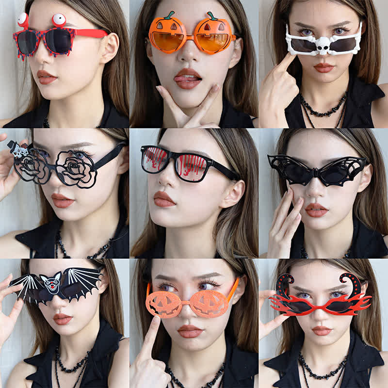 Spykay™ SG60989 Halloween Spider Bat Pumpkin Skull Bloodshot Sunglasses for Women Men