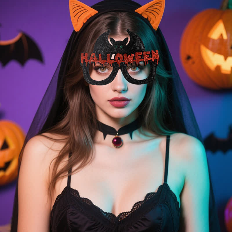 Spykay™ EG26830 Halloween Spooky Bat Pumpkin Skull Glasses for Adult Children