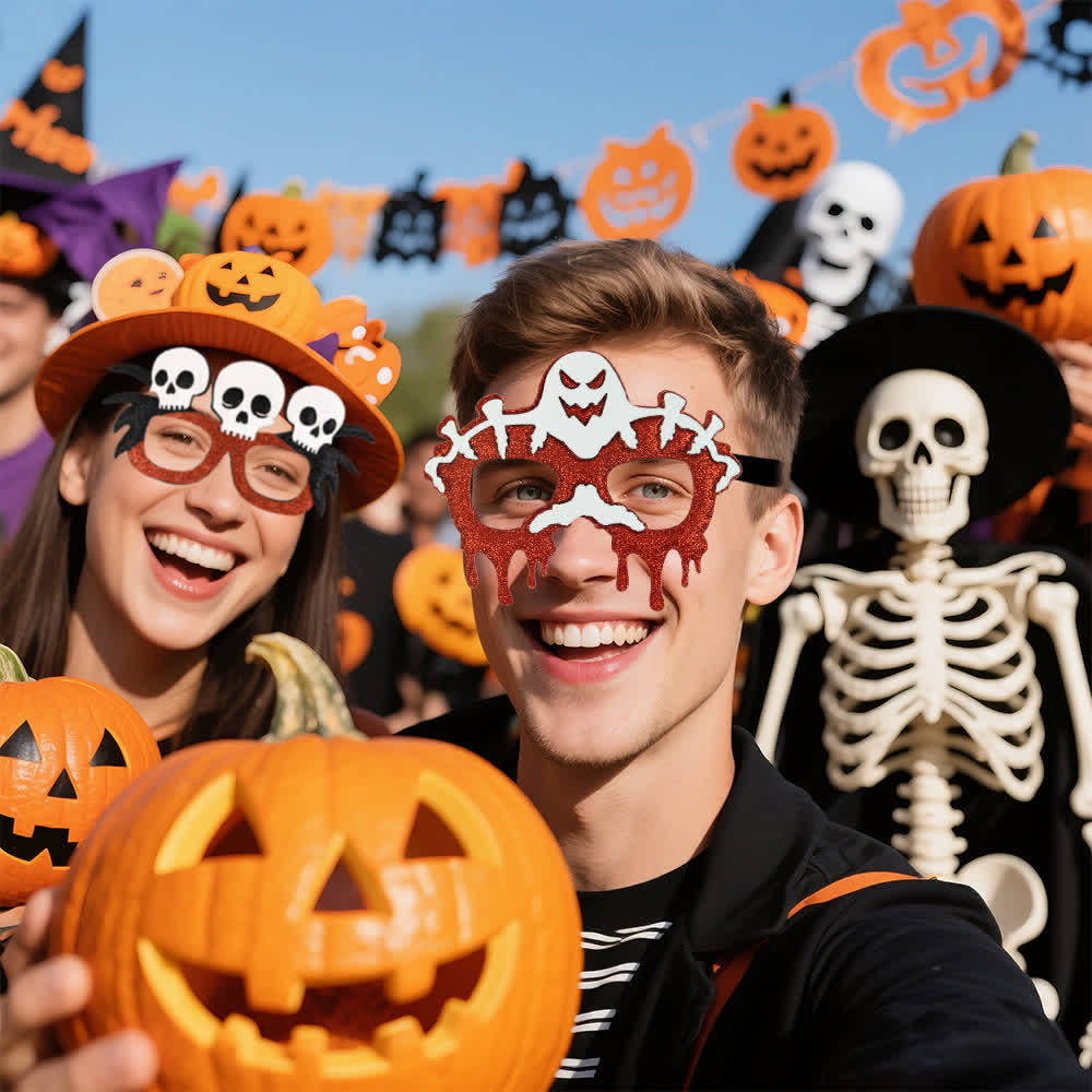 Spykay™ EG26830 Halloween Spooky Bat Pumpkin Skull Glasses for Adult Children