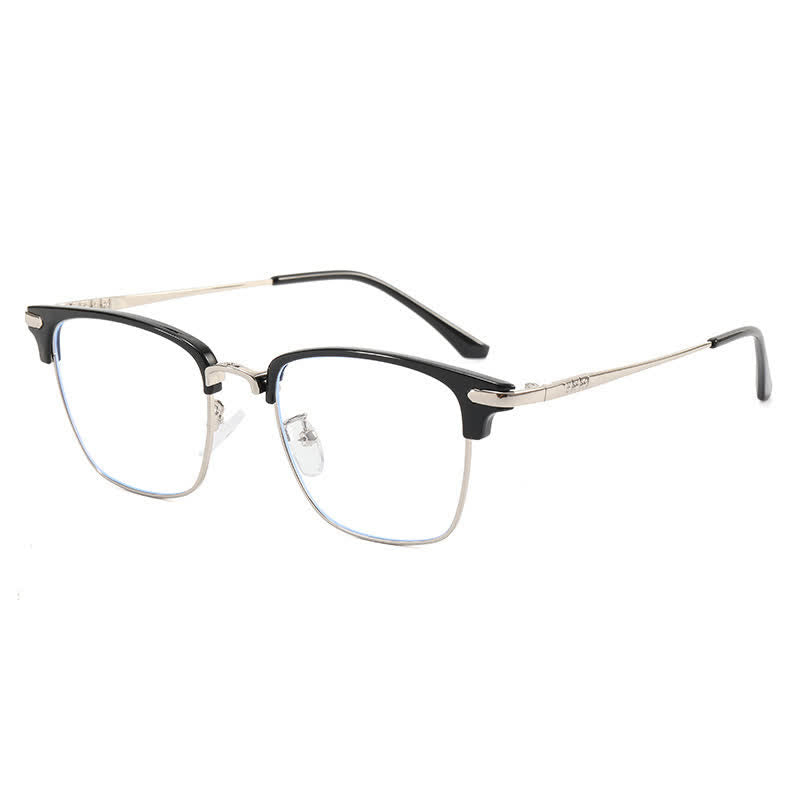 Spykay™ EG26833 Semi-Rimless Retro Square Frame Anti-blue Light Browline Glasses