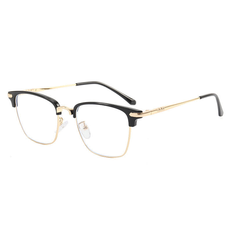Spykay™ EG26833 Semi-Rimless Retro Square Frame Anti-blue Light Browline Glasses