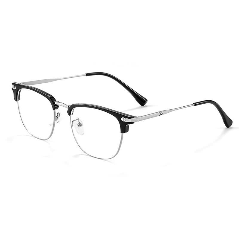 Spykay™ EG26832 Semi-Rimless Classic Square Frame Anti-blue Light Browline Glasses