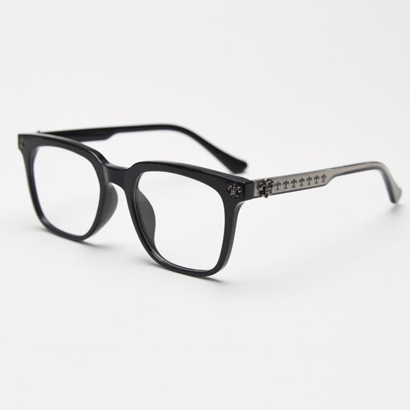 Spykay™ EG26839 Classic Cross Decor Square Frame Anti-blue Light Glasses
