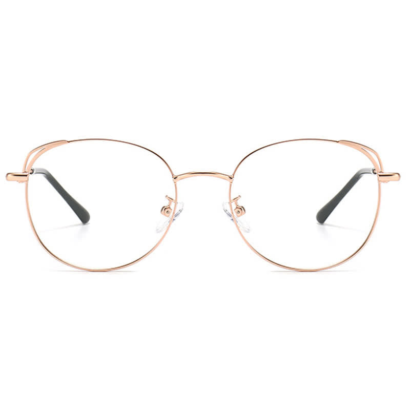 Spykay™ EG26840 Fashion Cat-Eye Metal Oval Frame Anti-blue Light Glasses